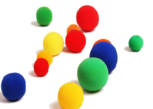Bolas esponja de 3,5 cm. / 1,4” (sponge balls)