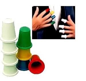 Dedales de colores (thimbles magic trick)